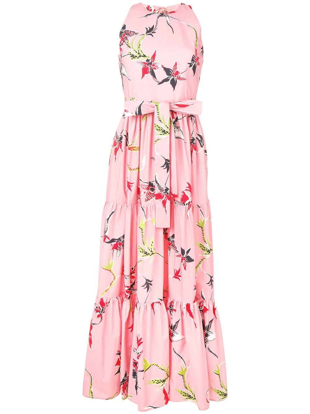 LaDoubleJ Pellicano American-print Cotton-poplin Maxi Dress in Pink ...