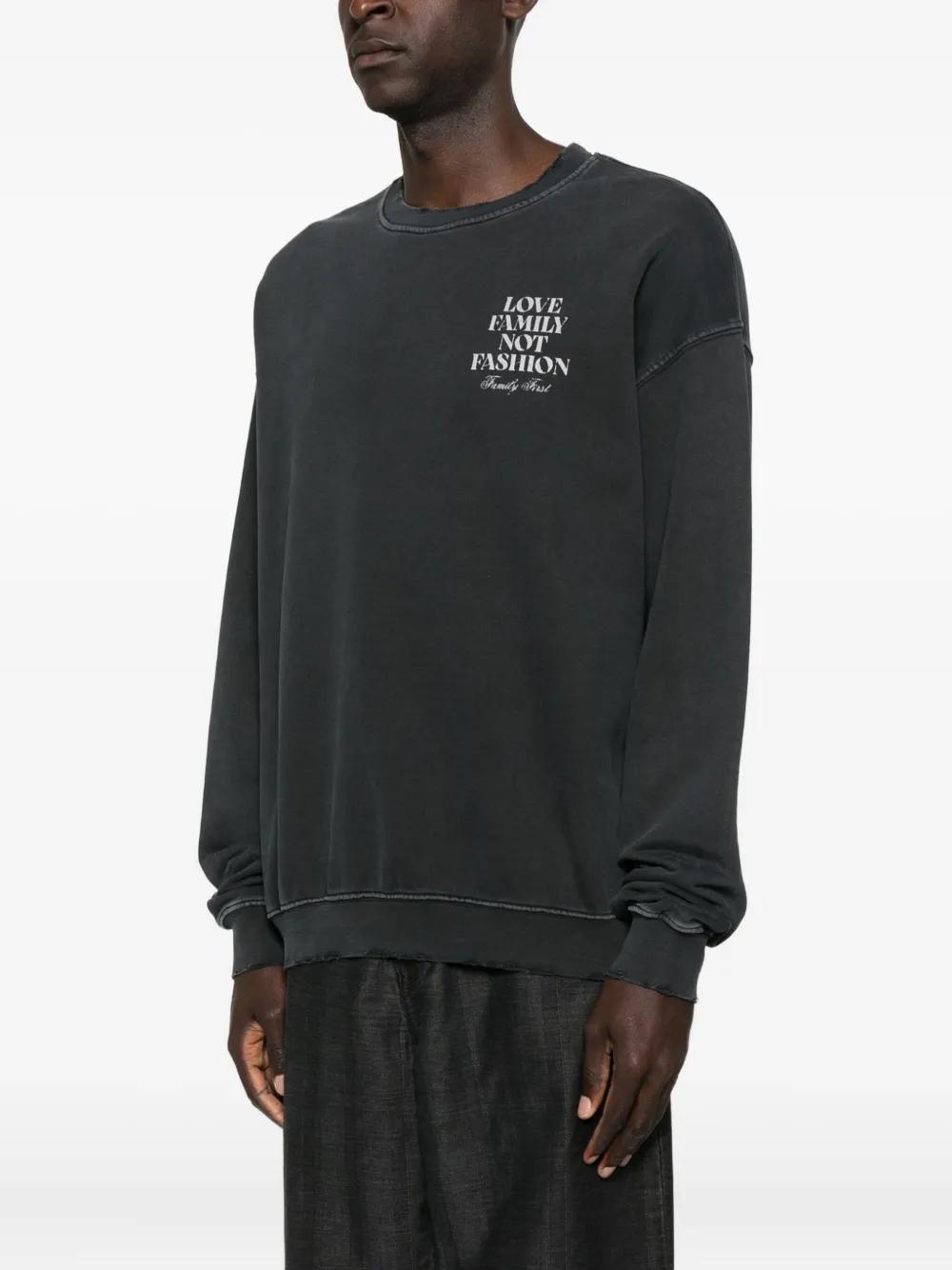 FAMILY FIRST Slogan-Print Sweatshirt in Black for Men Lyst Australia