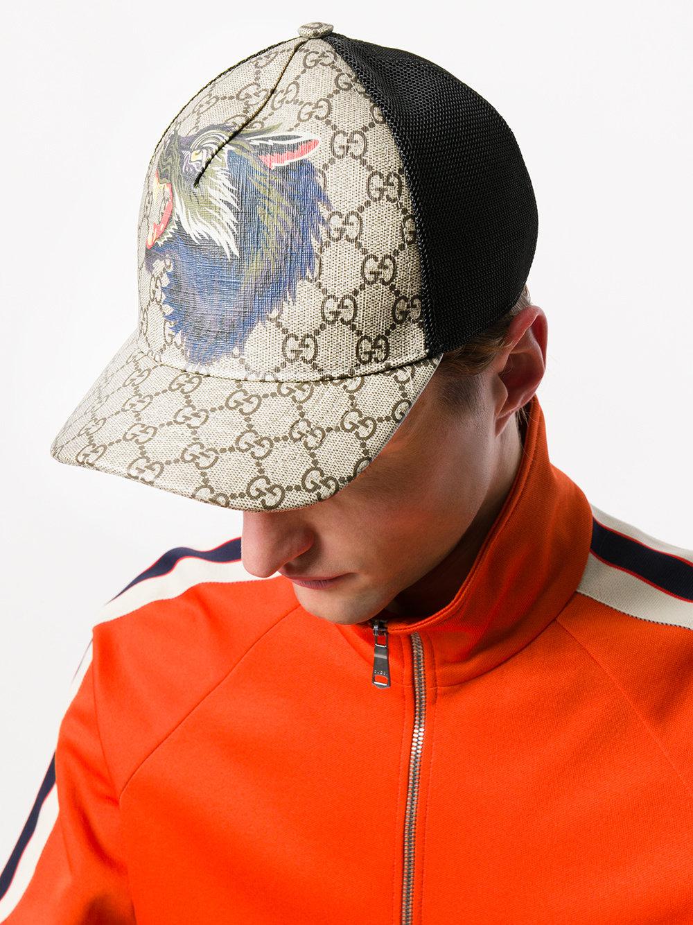 gucci supreme wolf hat