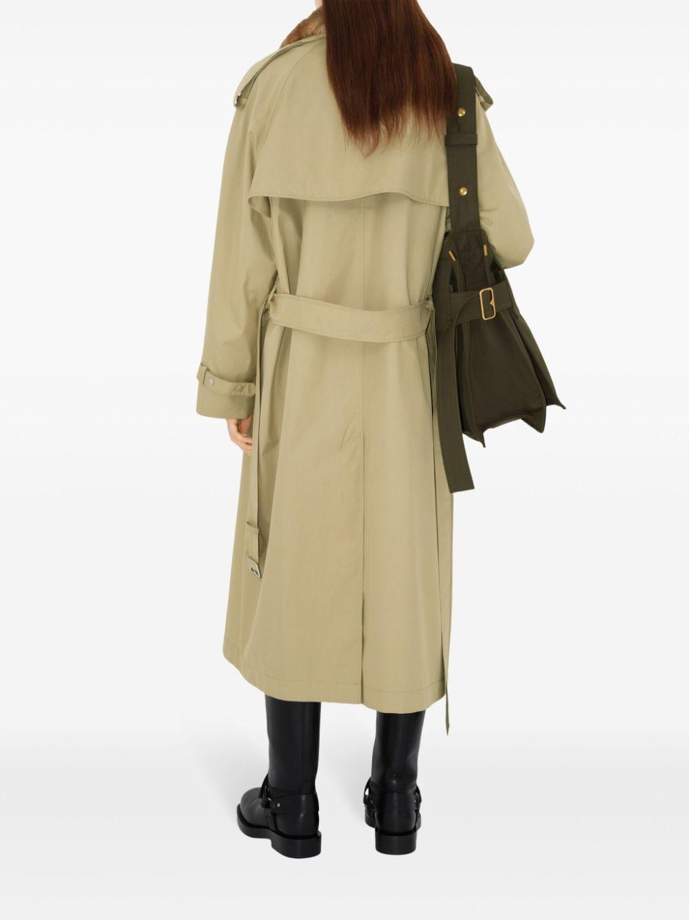 Burberry detachable fur trim wool duffle coat 2025