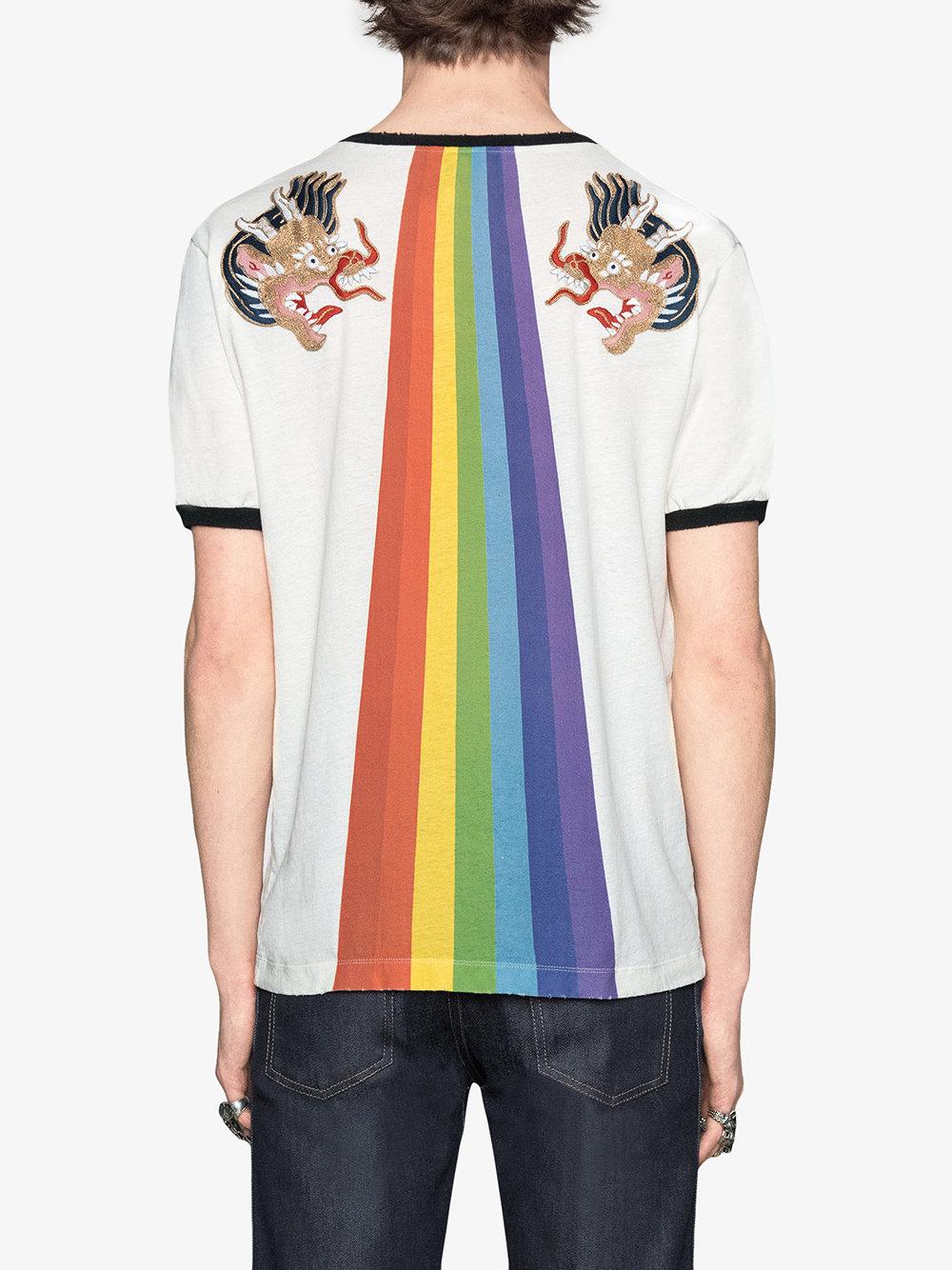 Gucci Cotton T-shirt With Ufo Print in White for Men | Lyst