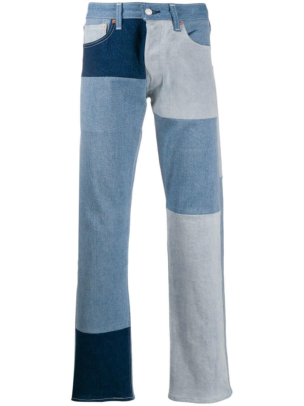 Levi's Denim Patchwork Jeans in Blue for Men - Lyst