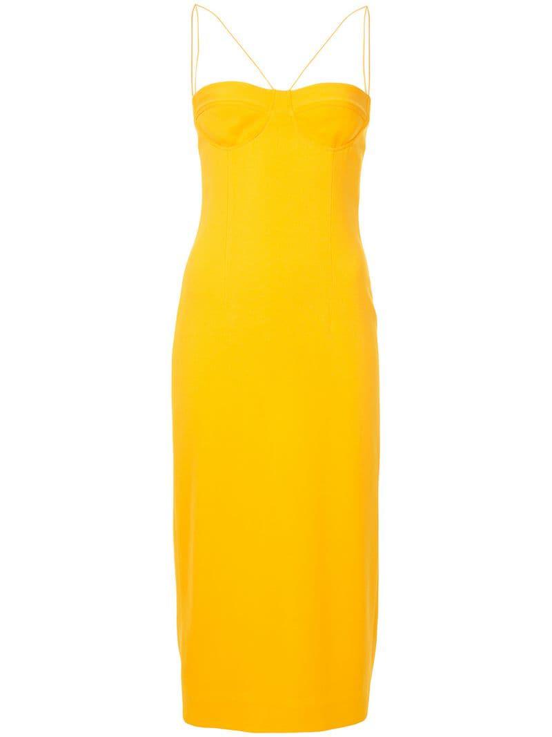 dion lee yellow dress