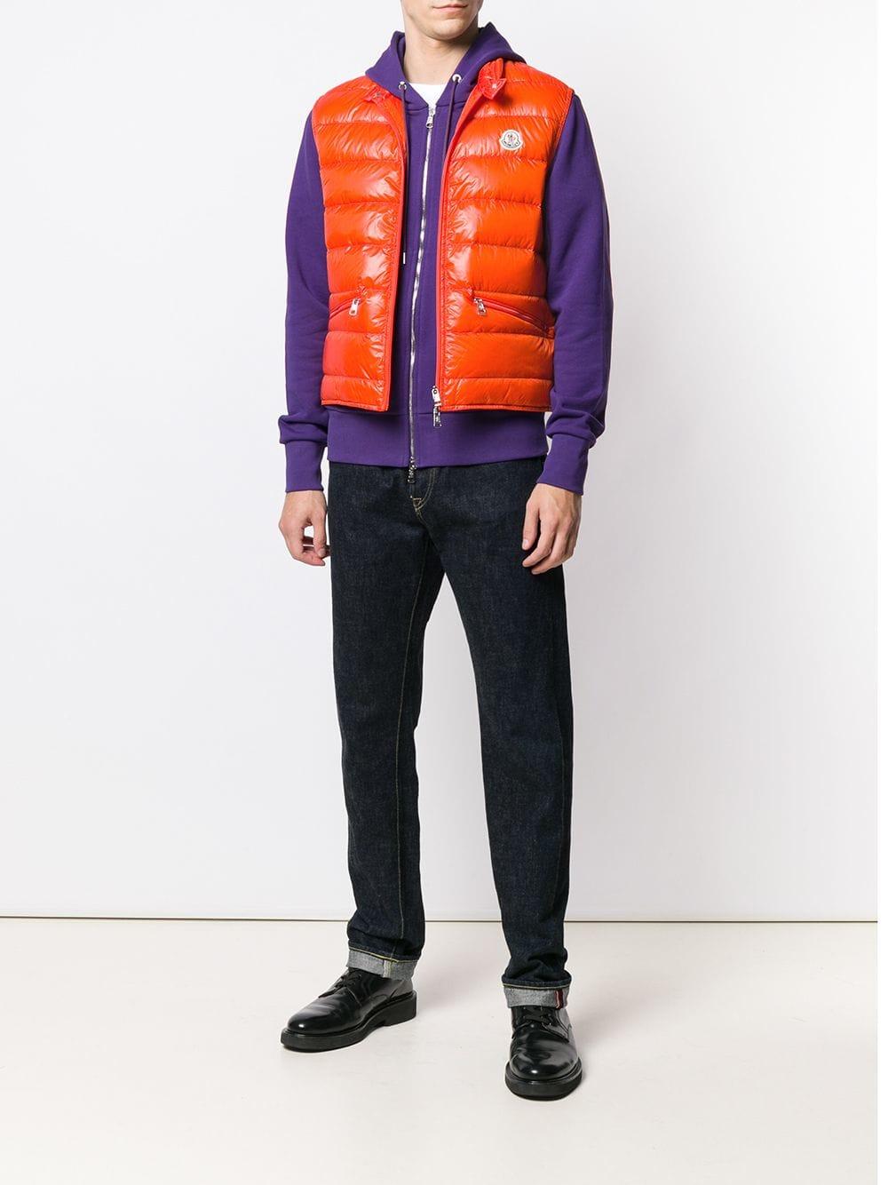 Moncler Gui Padded Gilet in Orange for 