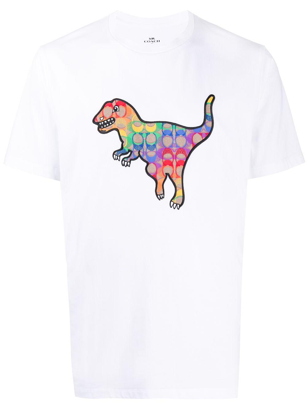 COACH Rainbow Signature Rexy T-shirt in White for Men | Lyst