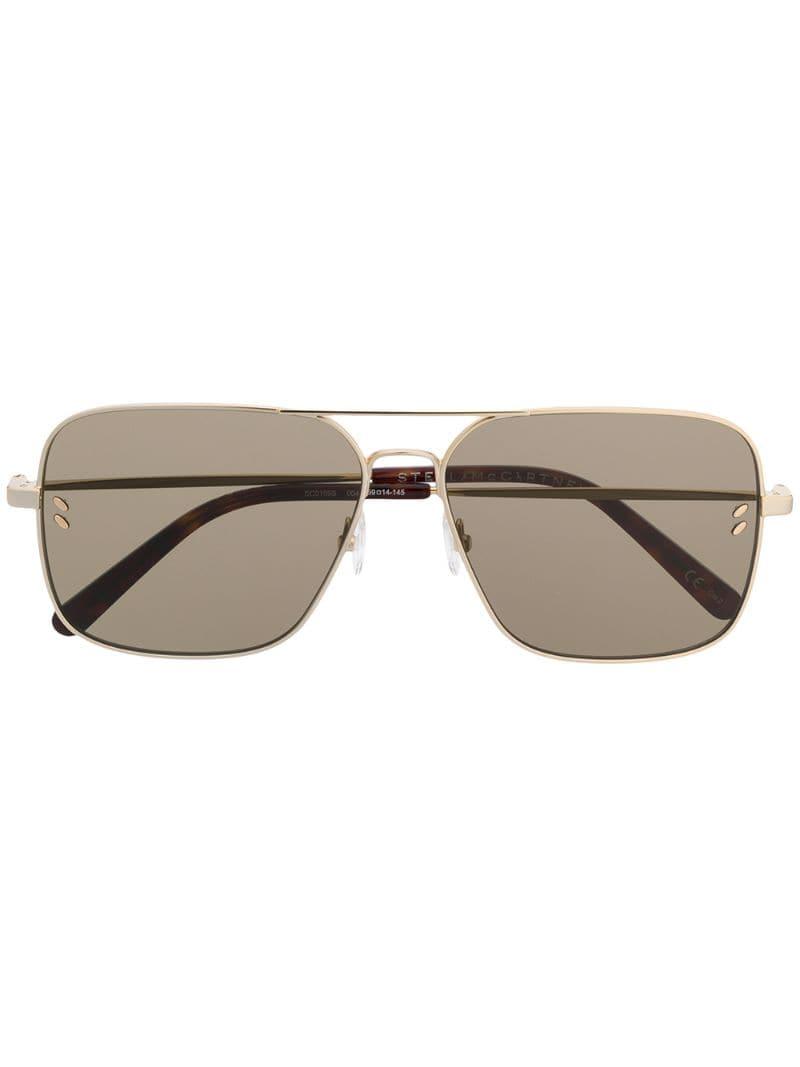 Stella McCartney Aviator Sunglasses in Metallic for Men - Lyst
