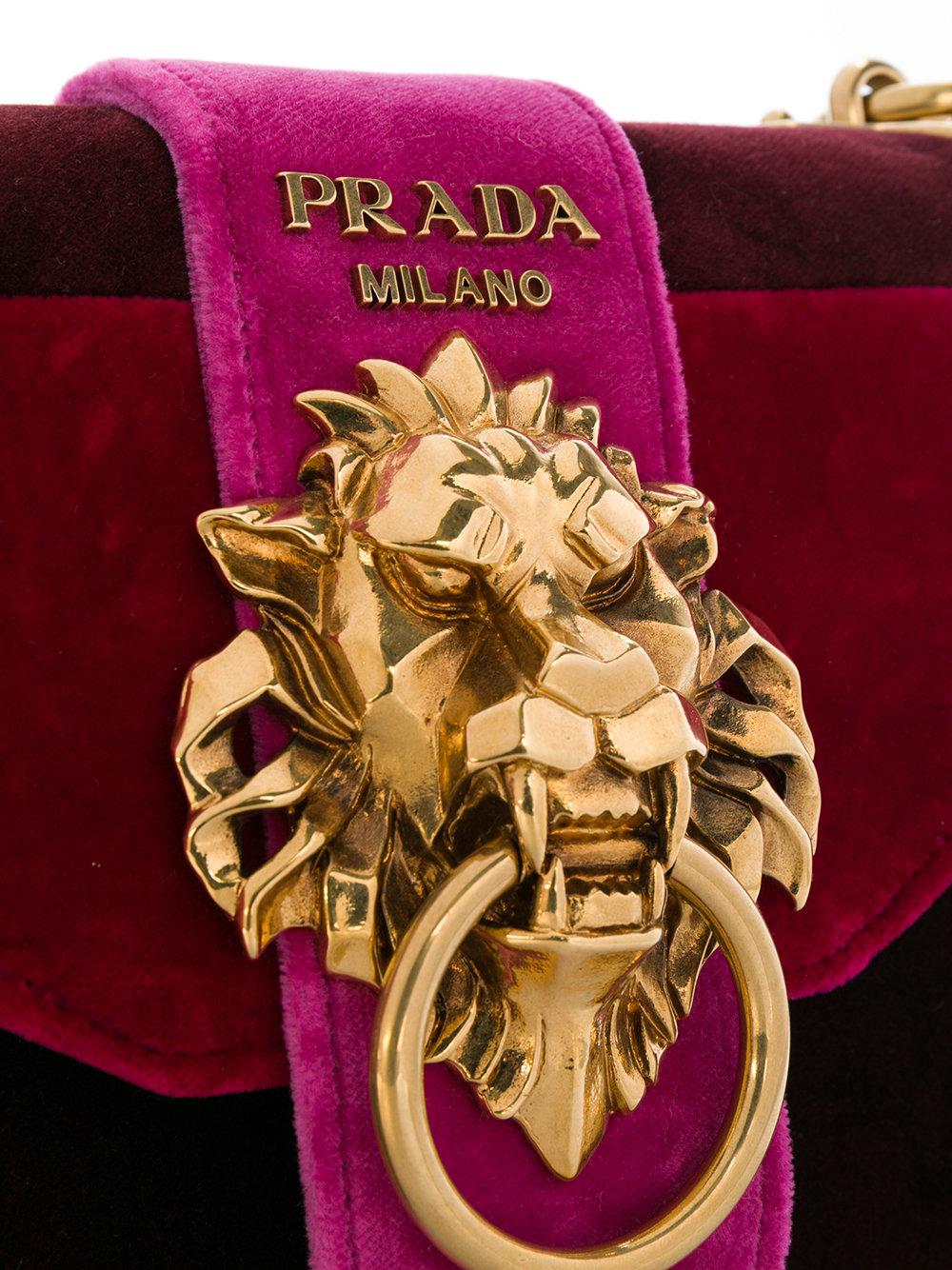 prada cahier lion head bag
