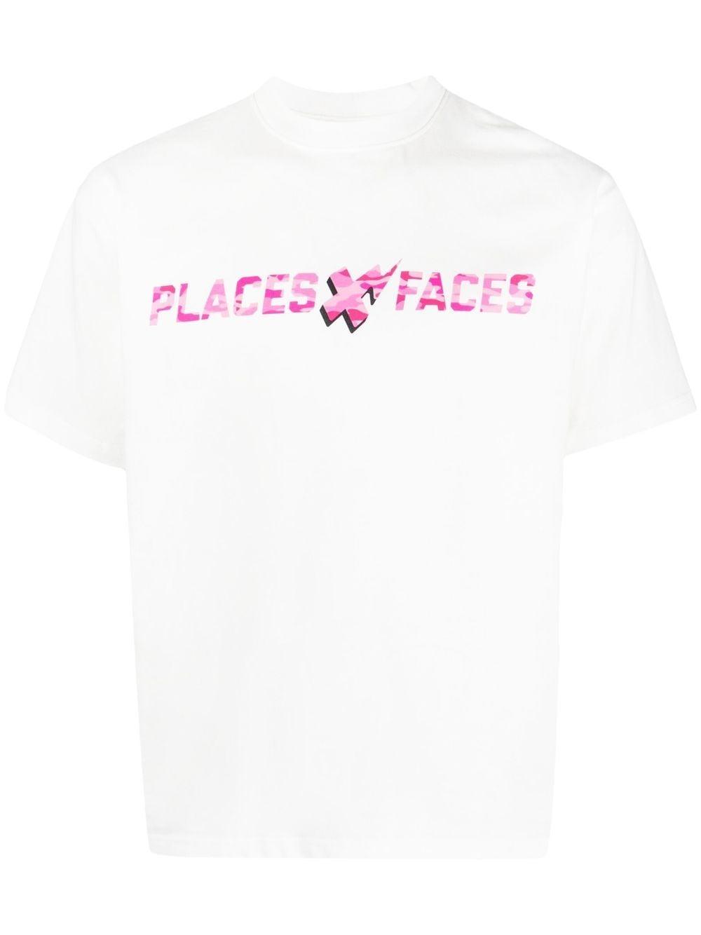 PLACES+FACES Logo-print Cotton T-shirt in Pink for Men | Lyst