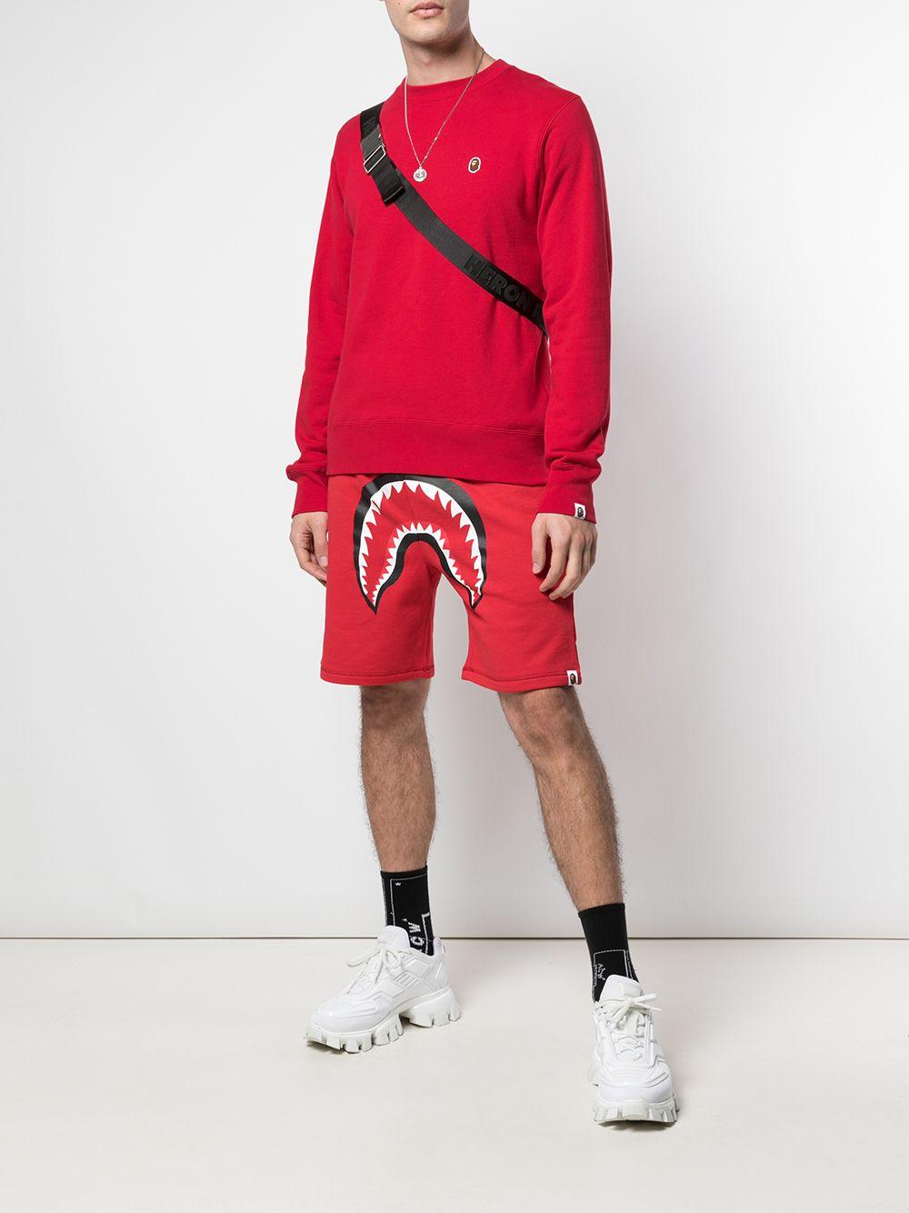 A Bathing Ape Cotton Logo Print T-shirt in Red for Men - Lyst
