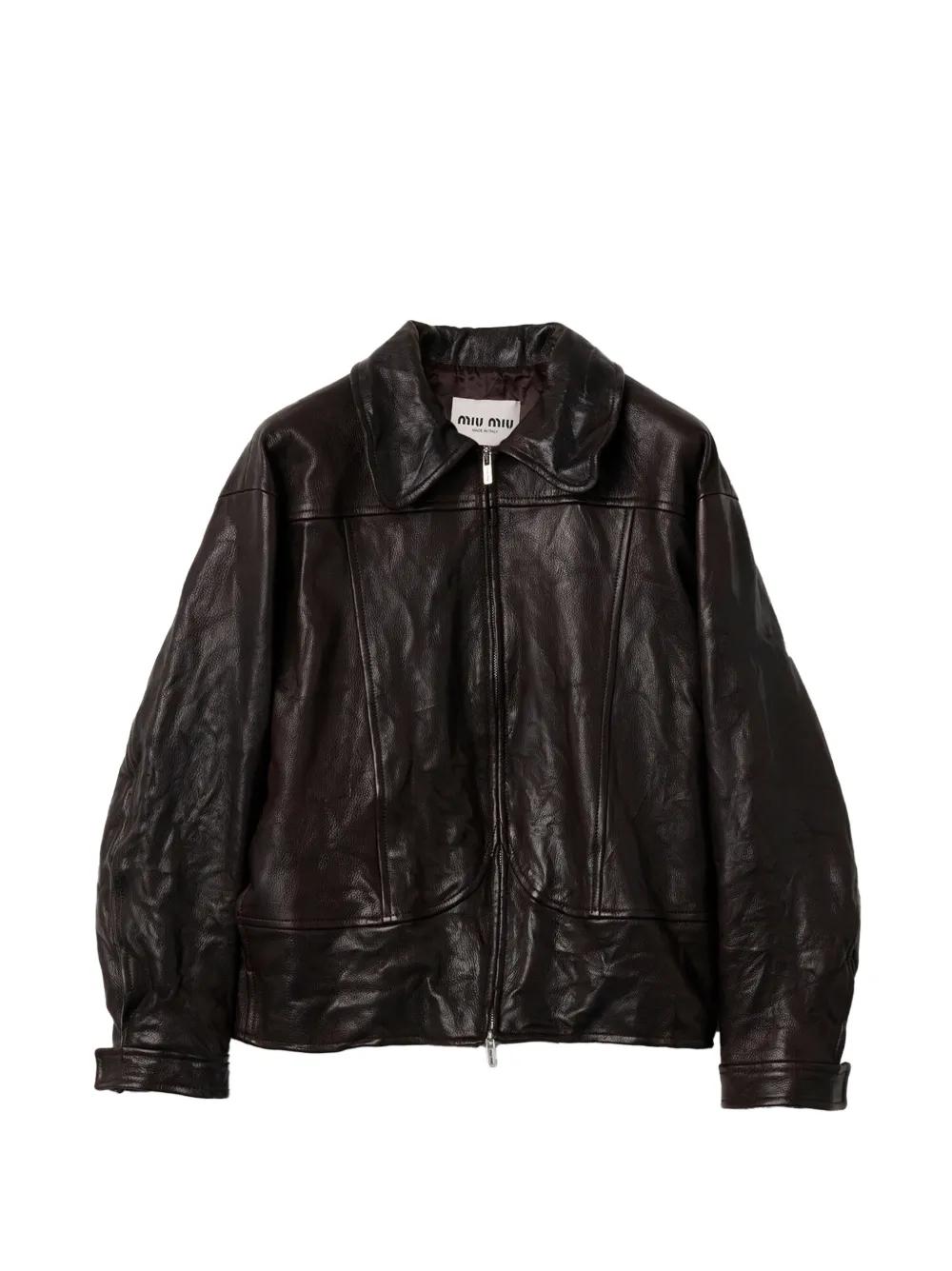Miu Miu Leather jackets for Women | Online Sale up to 50% off | Lyst