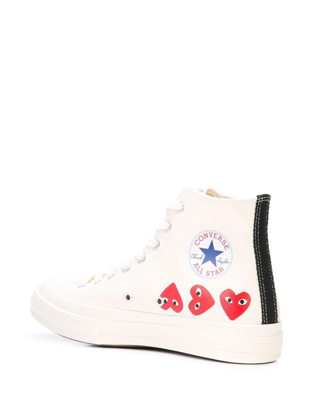 comme des garcons play x converse chuck taylor multi heart 1970s hi