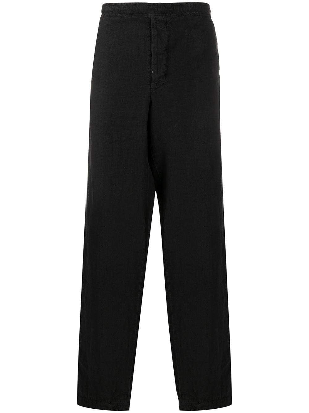 men's black armani trousers
