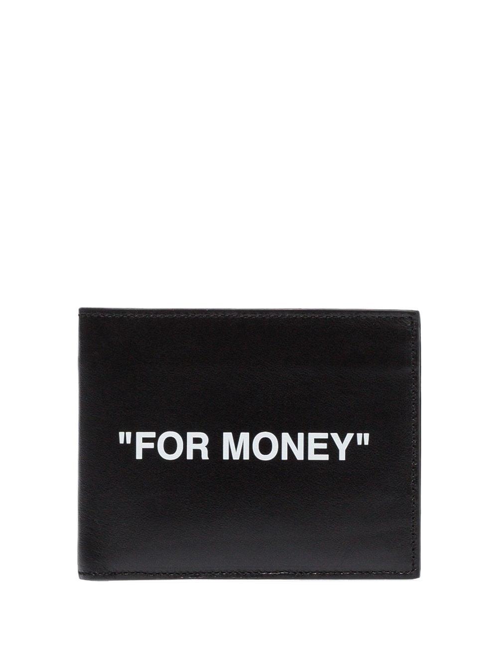 Off-White c/o Virgil Abloh Leather Quote Bifold Wallet in Black/White 