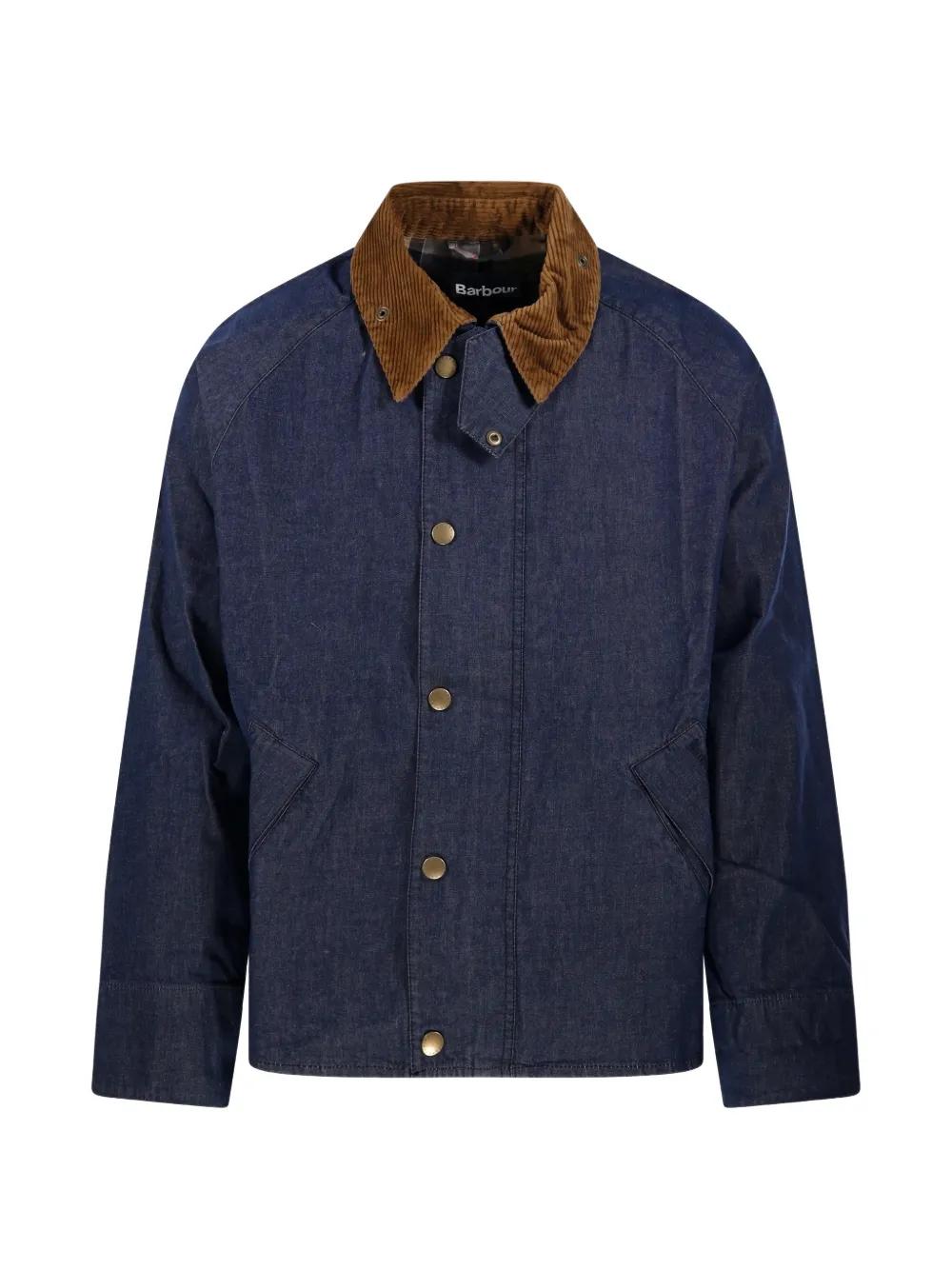 Barbour Transport Denim Casual Jacket in Blue for Men | Lyst