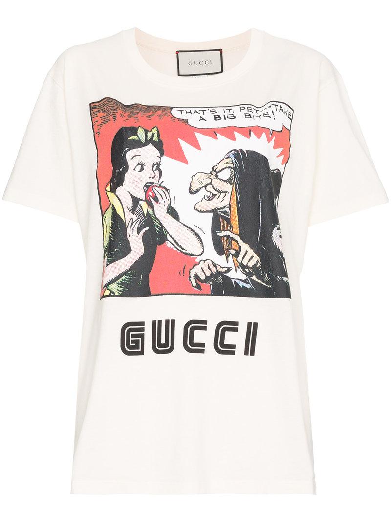 Assortiment gesmolten Naar boven Gucci Snow White Print T Shirt | Lyst Canada