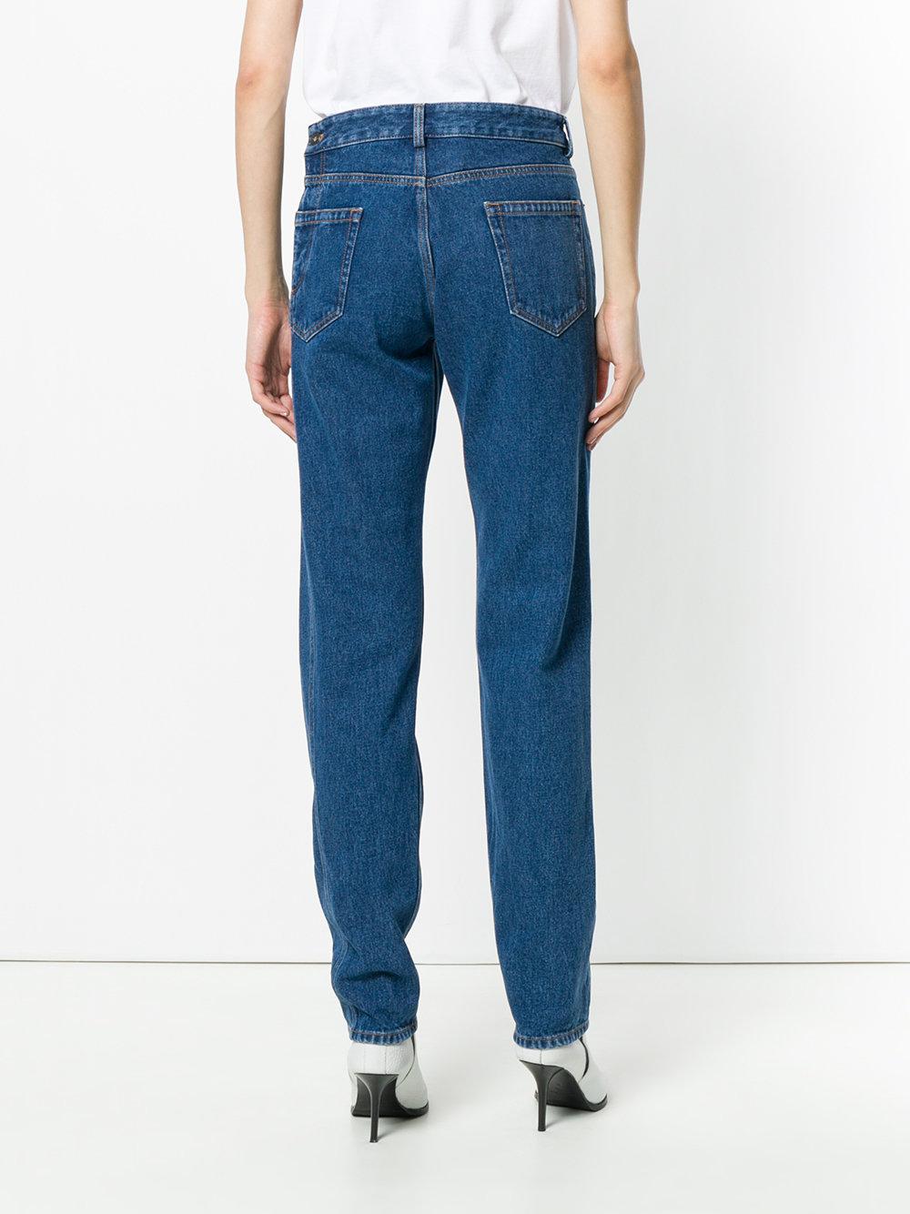 Y. Project Denim Reconstructed Straight Leg Jeans in Blue - Lyst