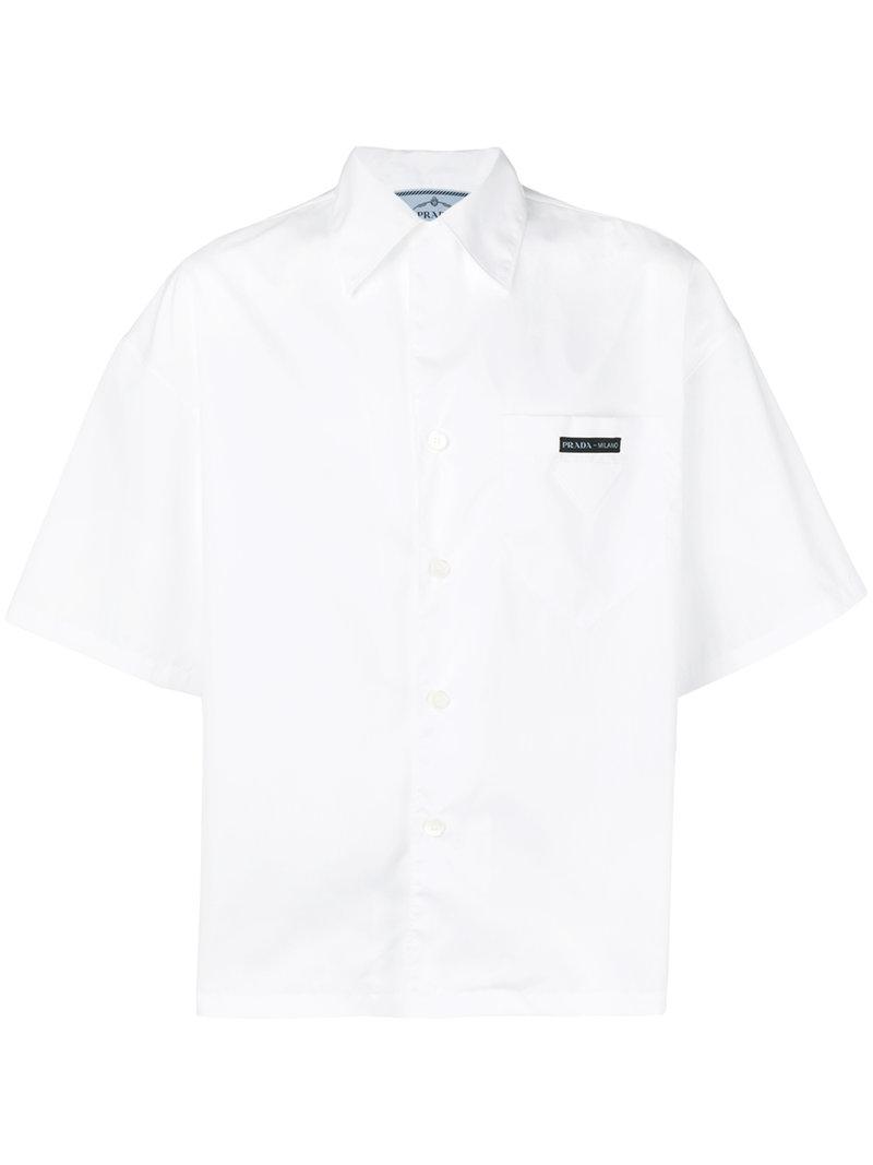 Prada Cotton Boxy-fit Shirt in White 