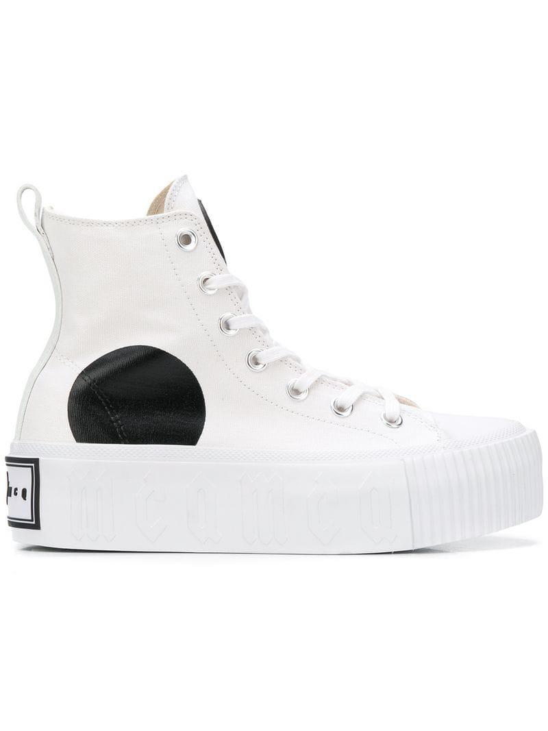 McQ Cotton Swallow Platform High-top Sneakers in White - Lyst