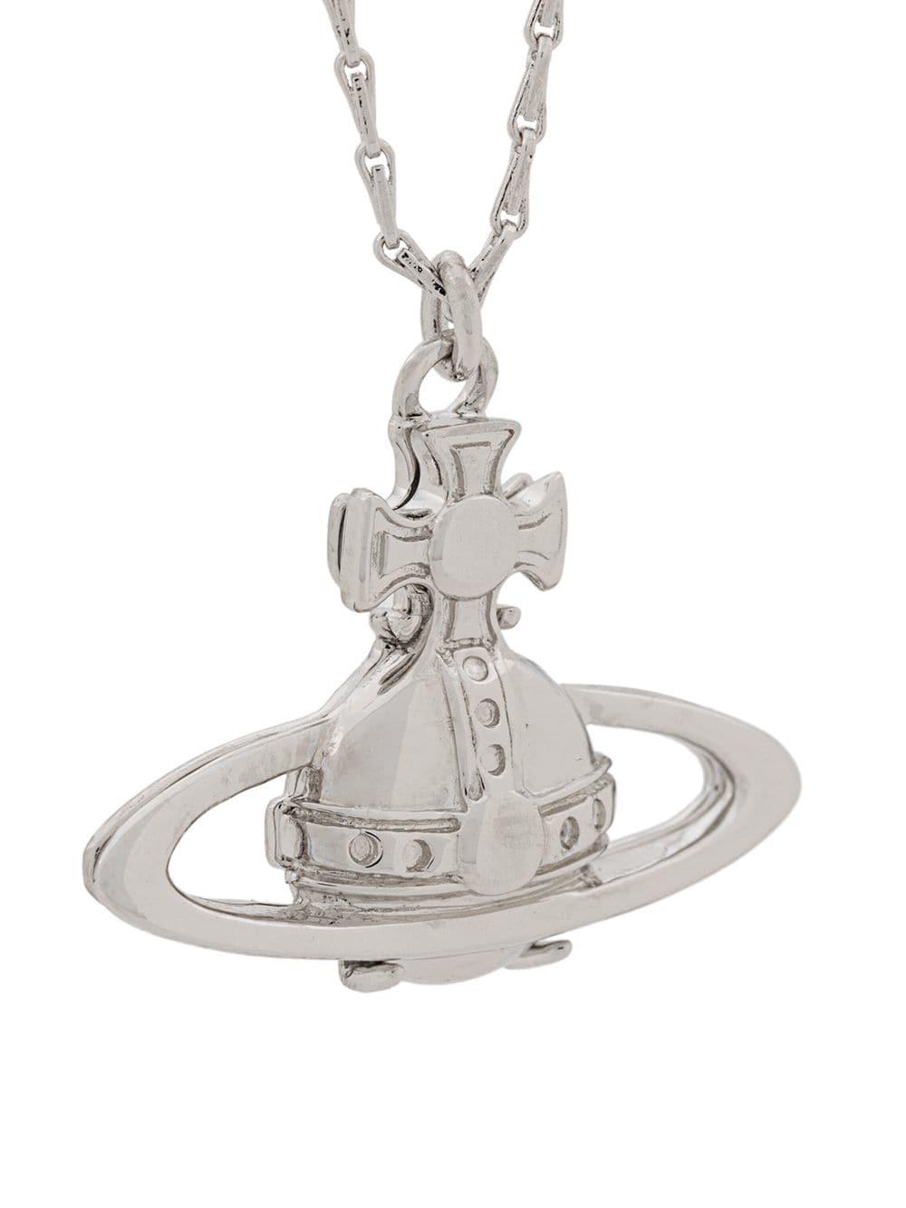 Vivienne Westwood Orb Drop Necklace in Silver (Metallic) - Lyst