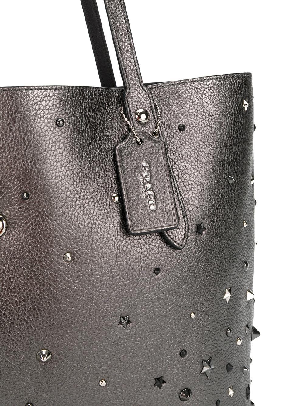 COACH Studded Tote Bag in Metallic | Lyst