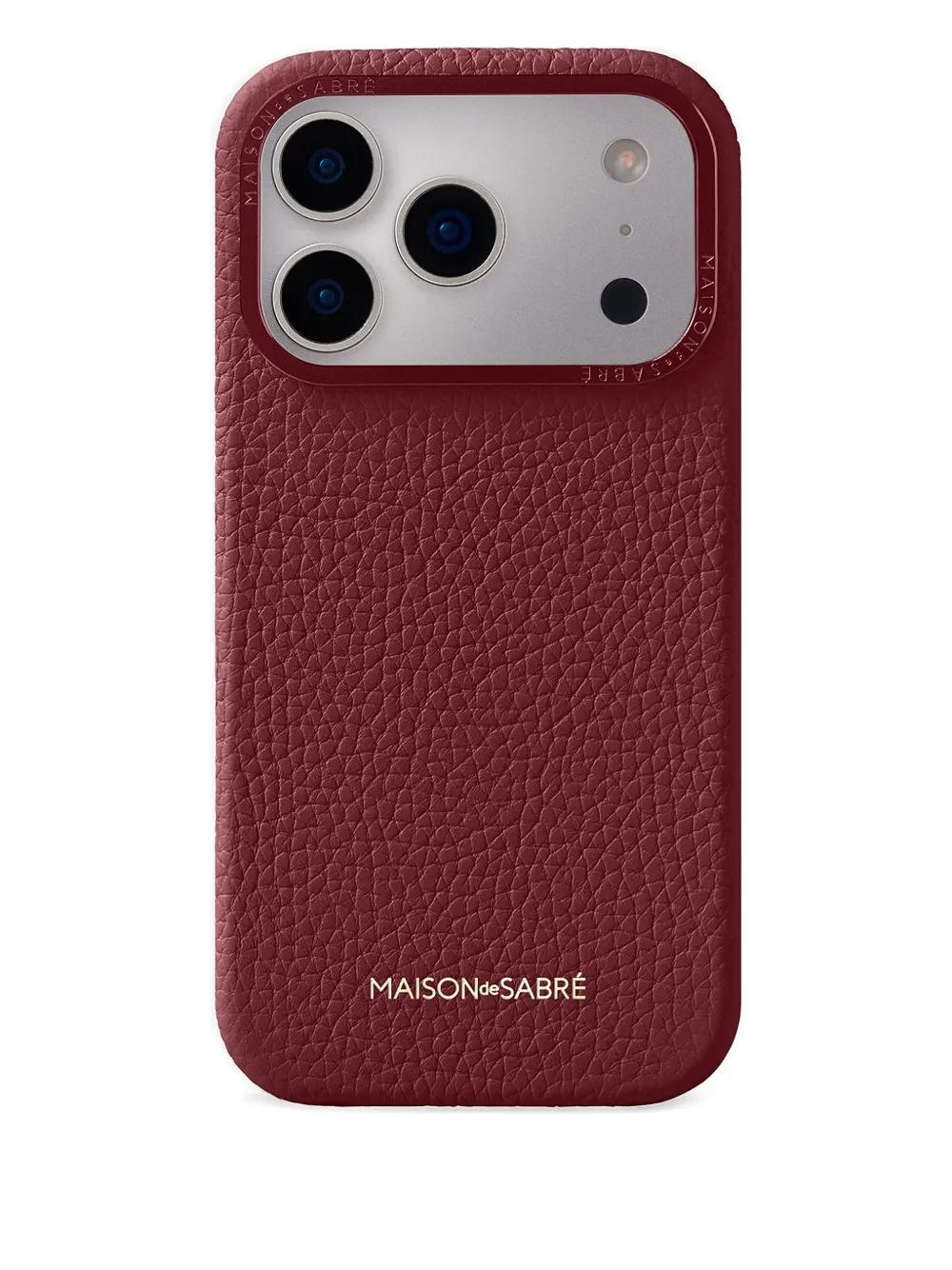 Maison De Sabre Leather Iphone 17 Pro Case in Red | Lyst UK