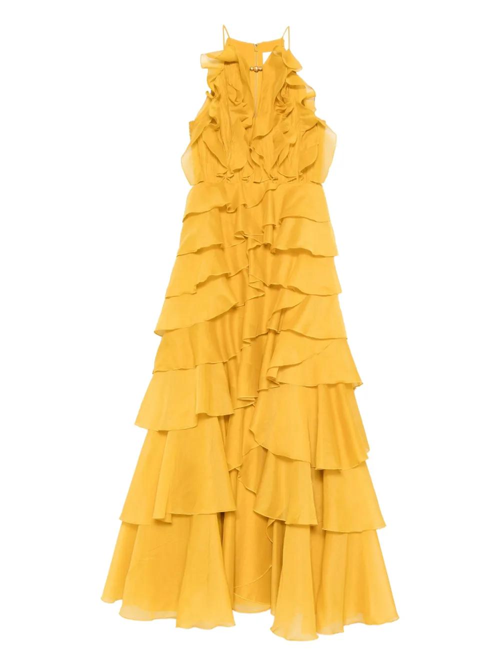 chinese dress ladies Allairie Gown-BUTTER YELLOW / 4