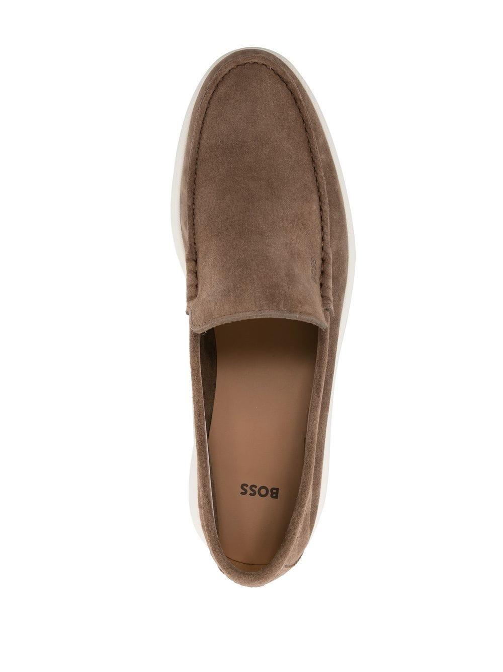 BOSS by HUGO BOSS Slip-on Suede Loafers in Brown for Men | Lyst