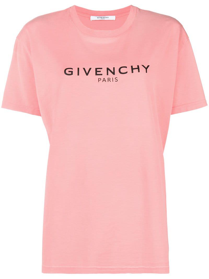 Givenchy Cotton Pink Logo Patch T-shirt 