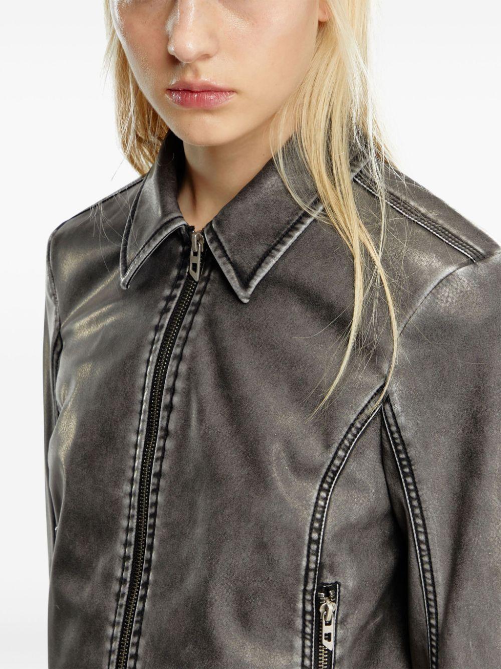DIESEL レディース グレー G-ota クロップド ジャケット ジャケット