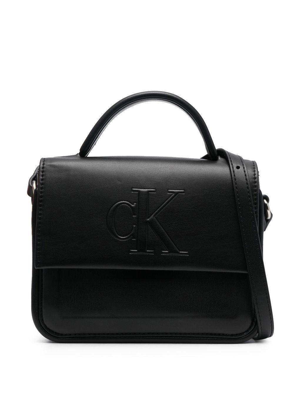 Calvin Klein Embossedlogo Crossbody Bag in Black Lyst