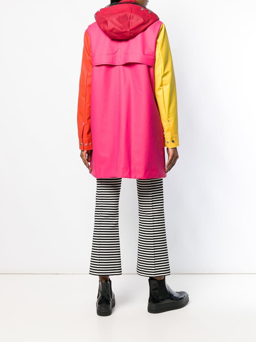 HUNTER Synthetic Colour-block Rubberized Coat in Pink | Lyst