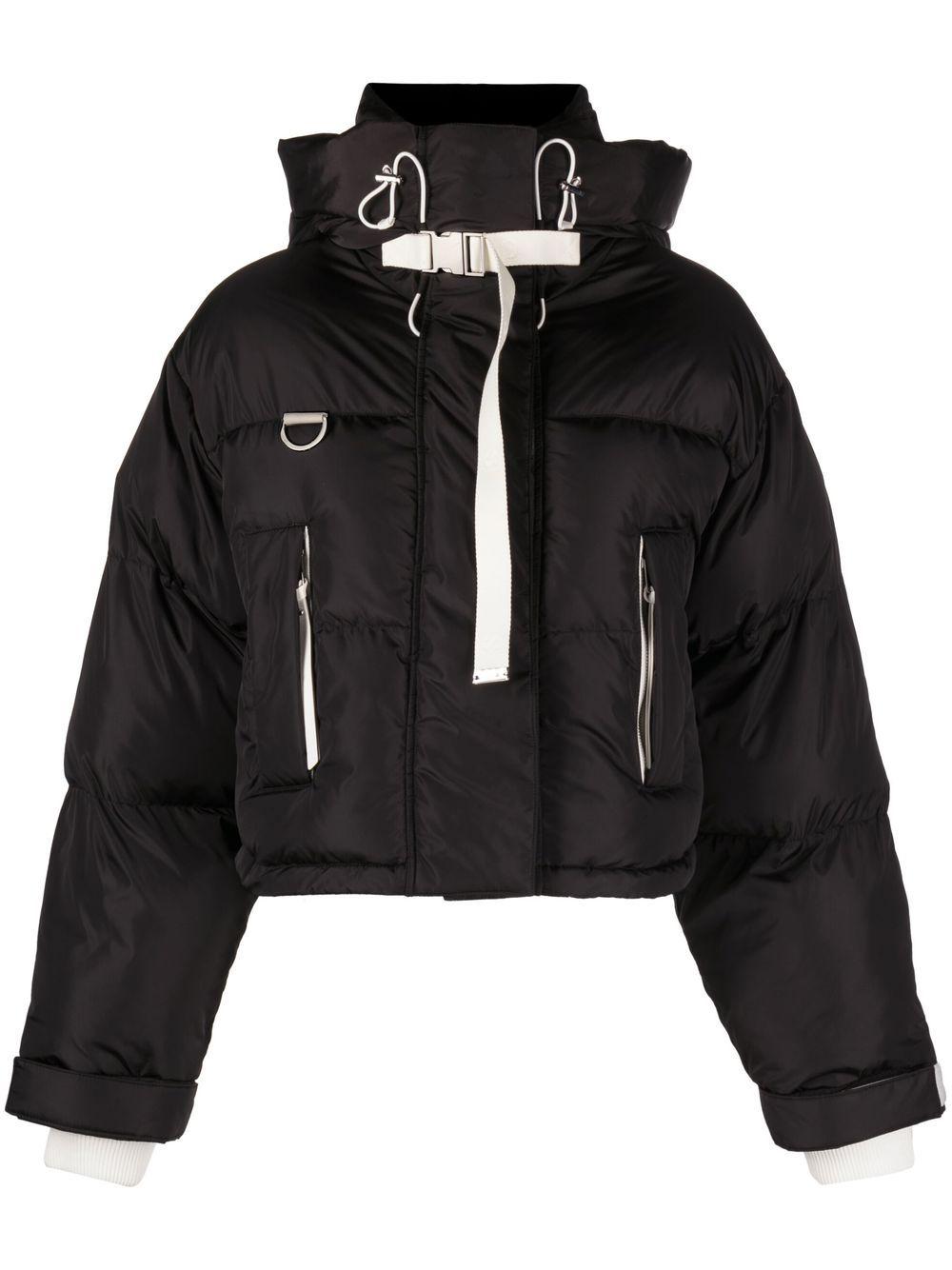 SHOREDITCH SKI CLUB Willow Cropped Puffer Jacket in Black | Lyst