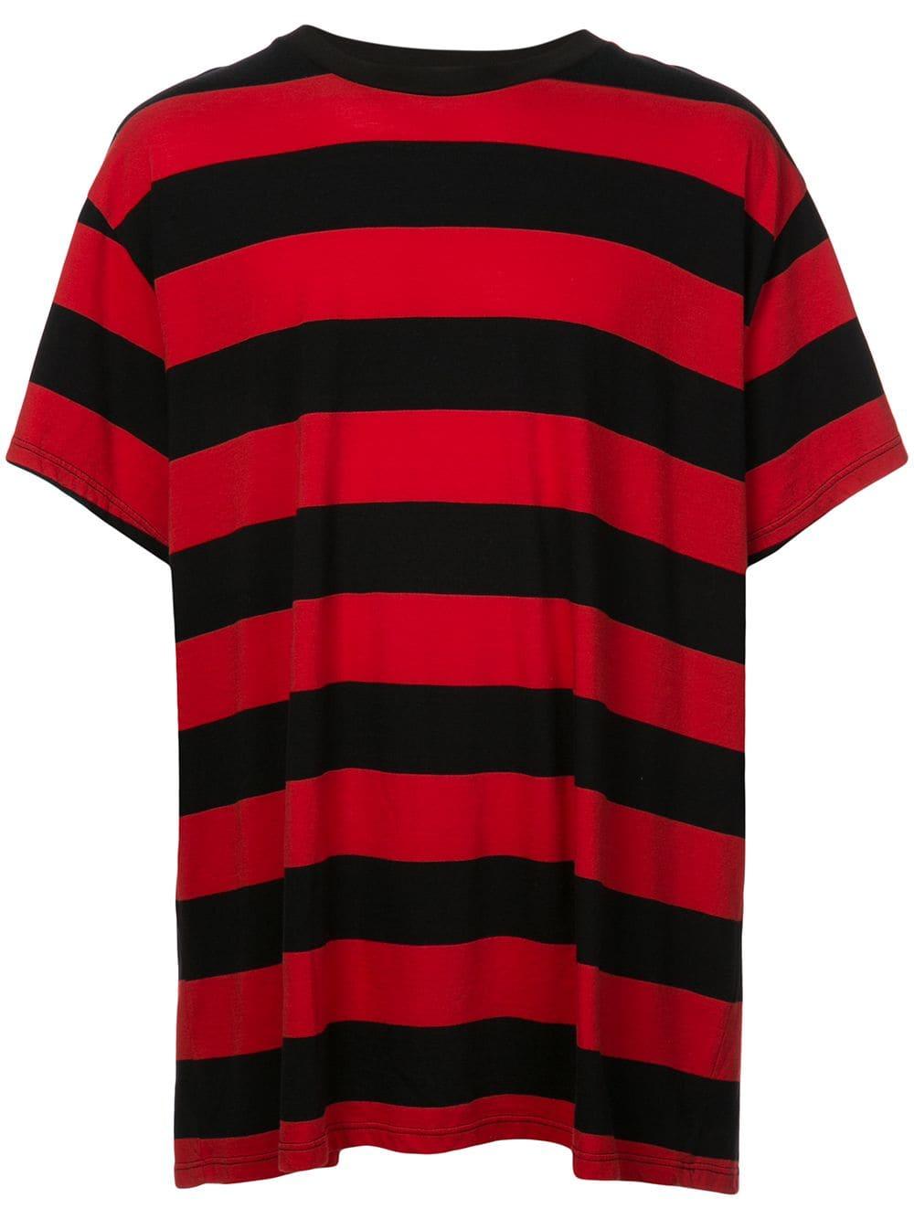 Amiri Cotton Striped Oversized T-shirt in Red for Men - Lyst