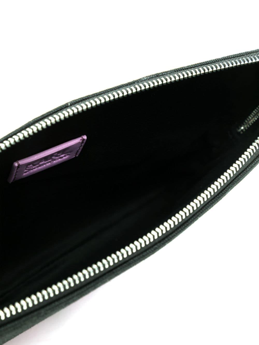 Karl Lagerfeld Icon K Canvas Clutch Bag in Purple