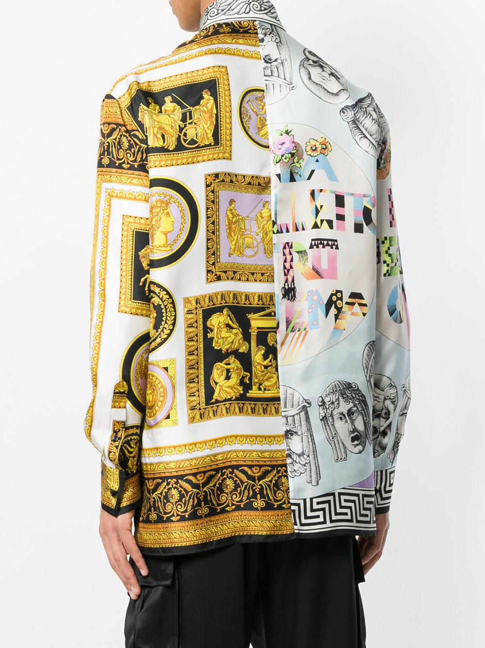 Versace Silk Medusa Print Shirt for Men - Lyst