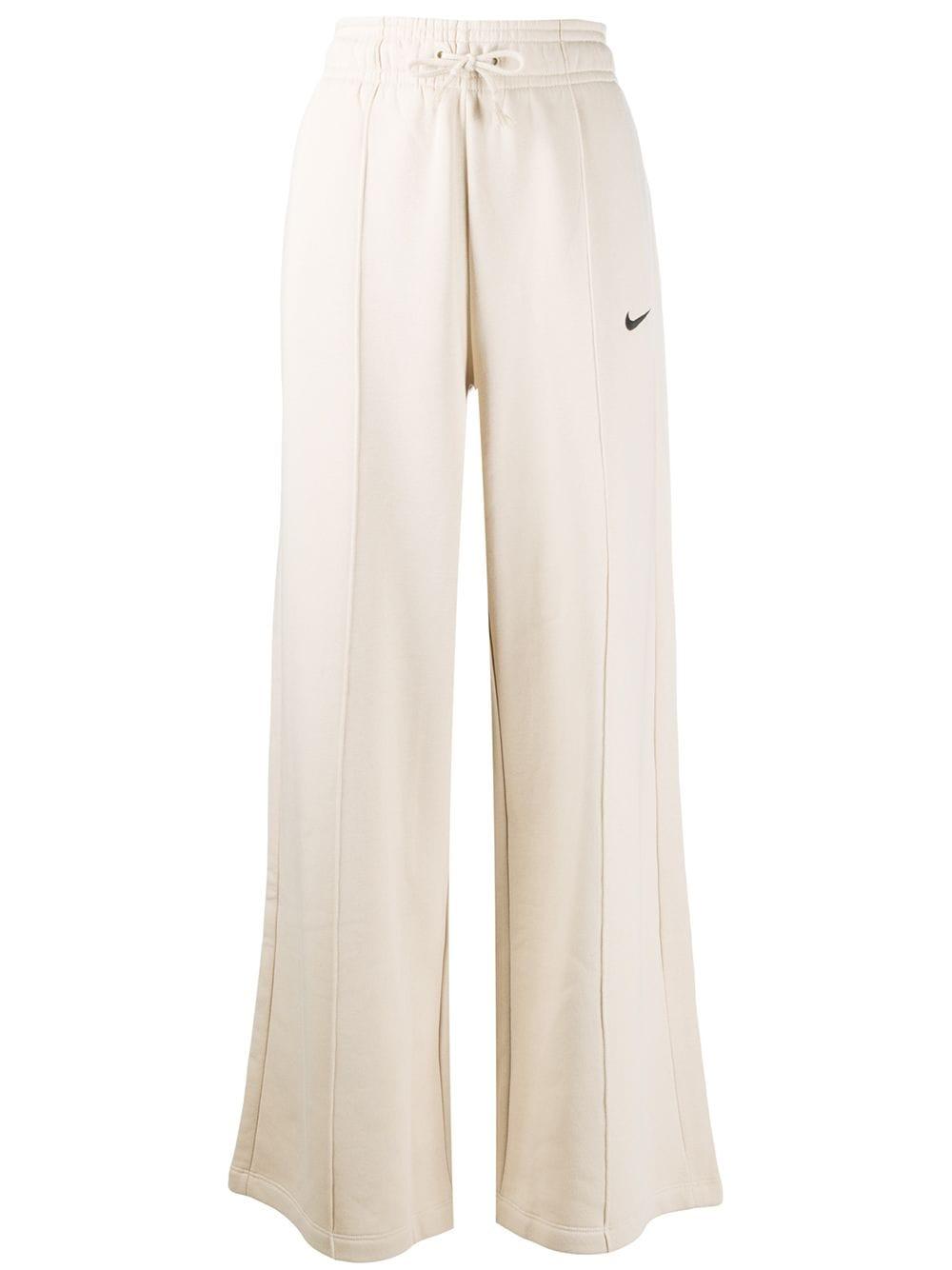 Nike Cotton Swoosh Logo Flared Trousers 