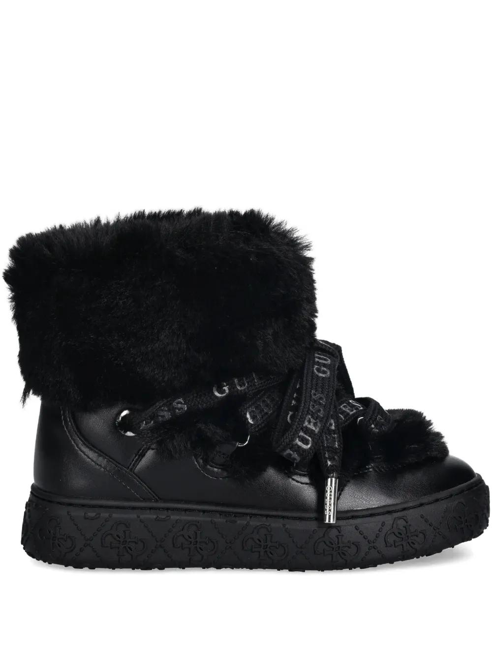 Bottines GUESS Femme à Plateforme - Vert, Boucle Décorative, Design En Relief, Doublure Intérieure Confortable