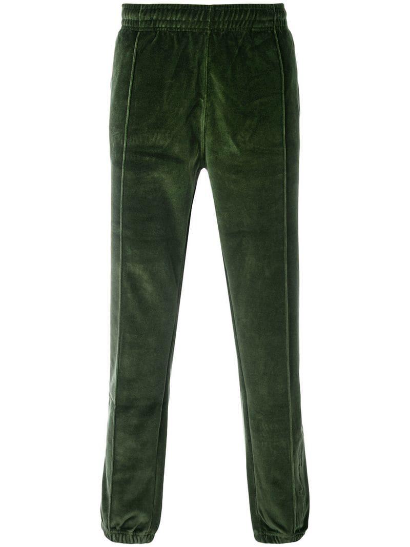 Champion Velvet Track Pants in Green for Men | Lyst