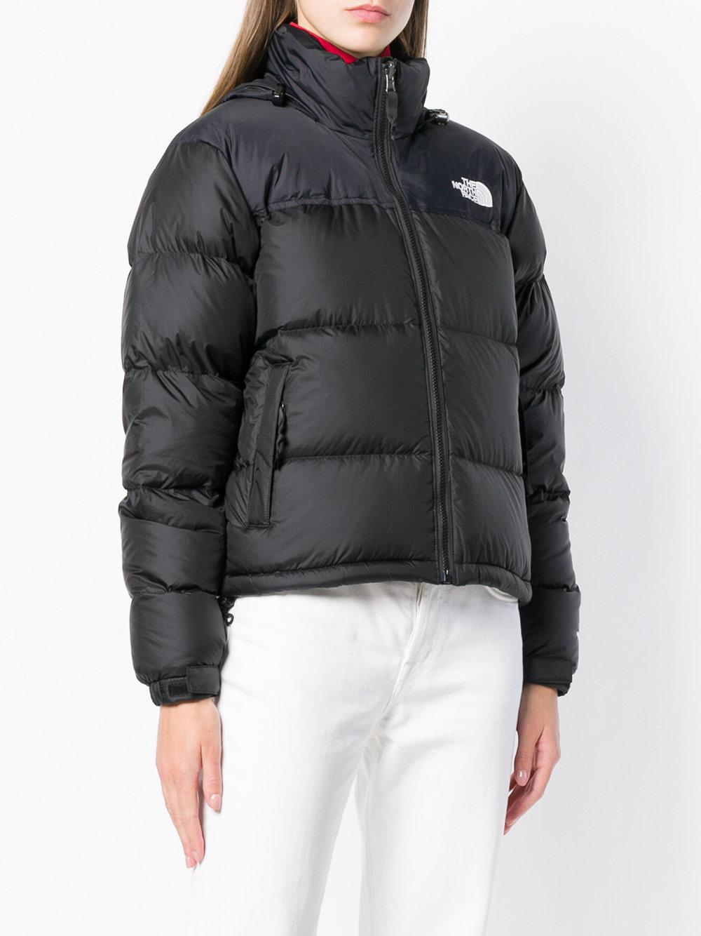 Sale > black cropped puffer jacket north face > in stock