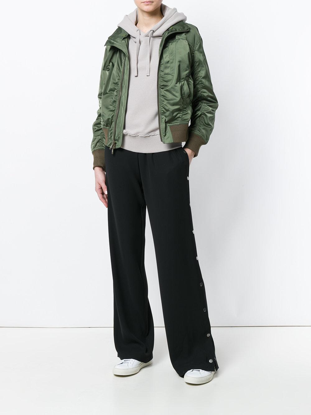 vince ruched bomber jacket