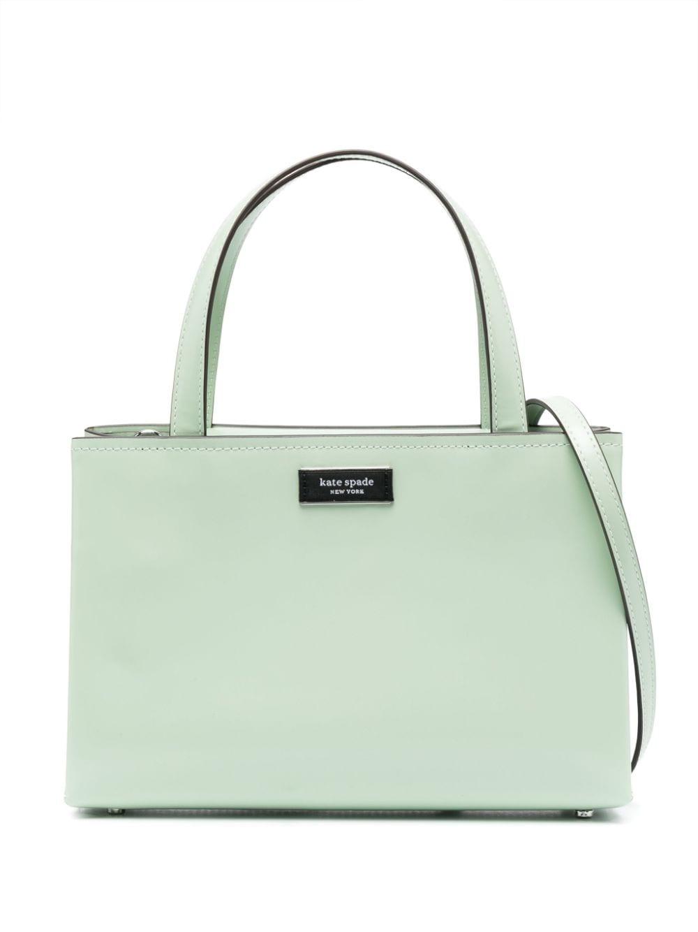 Kate spade small sam icon tote bag in green lyst