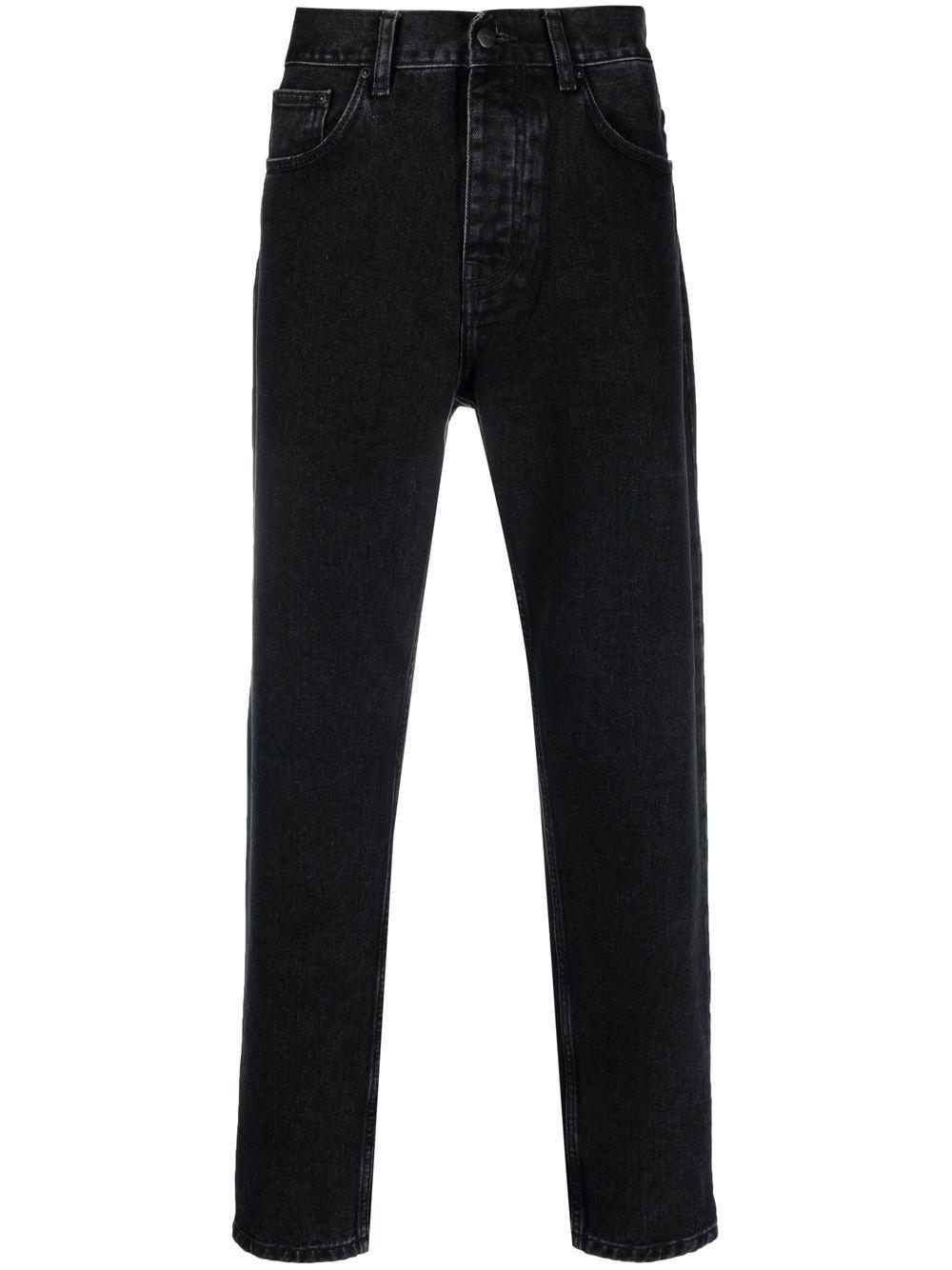 Carhartt WIP Newel Straight-leg Jeans in Black for Men | Lyst
