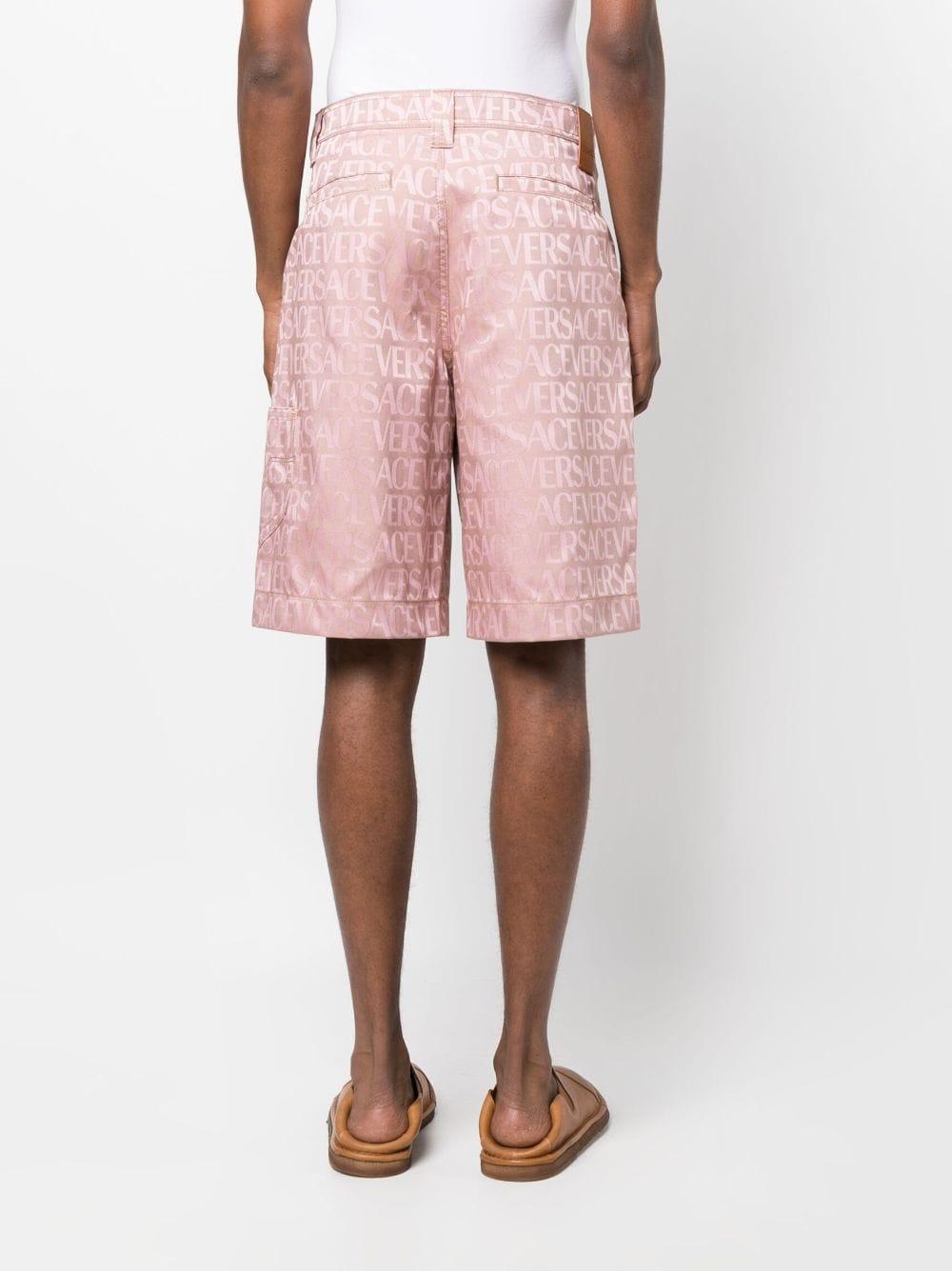 Versace Allover-jacquard Bermuda Shorts in Pink for Men | Lyst