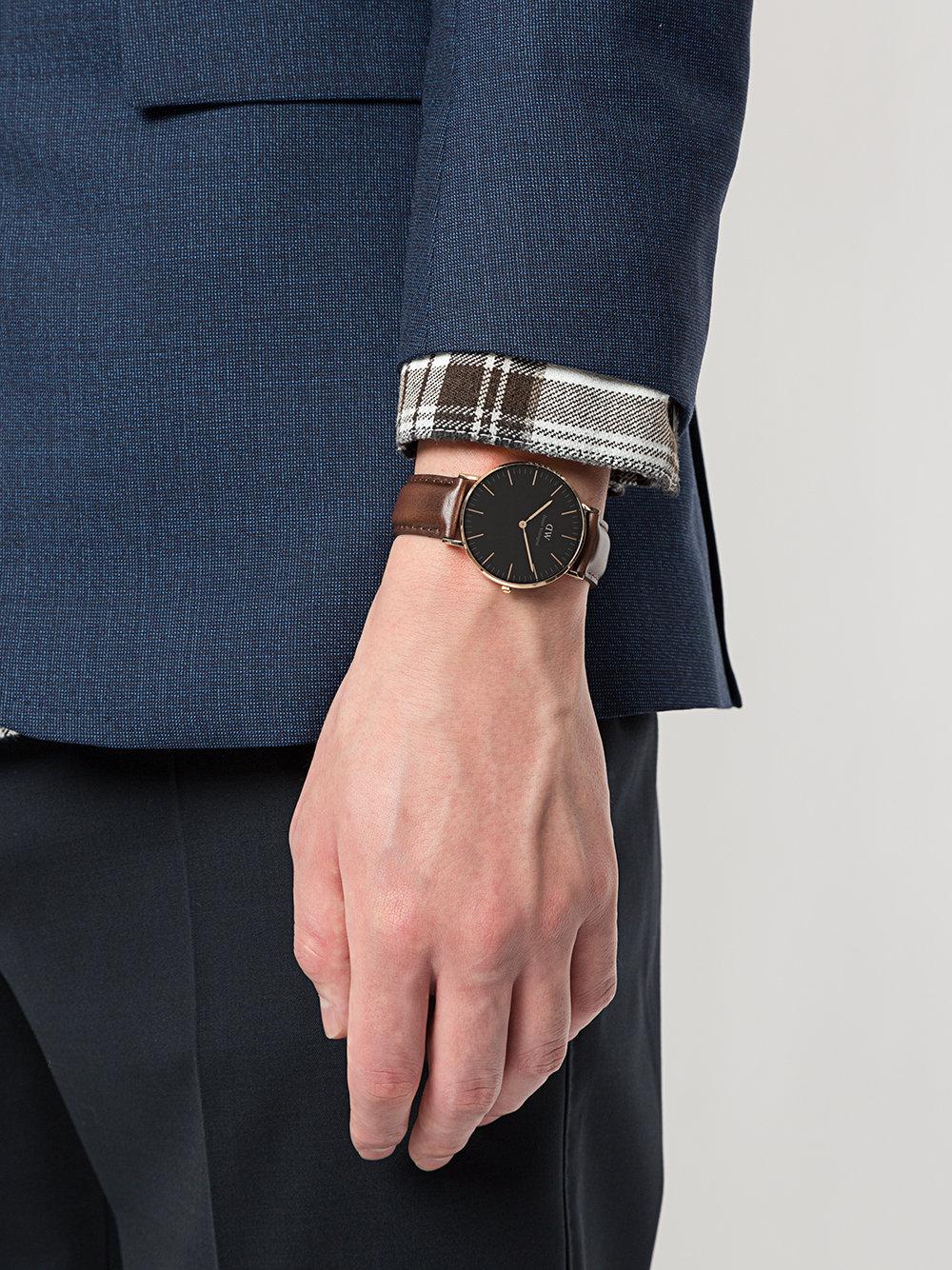 Daniel wellington classic shop black st mawes 40mm