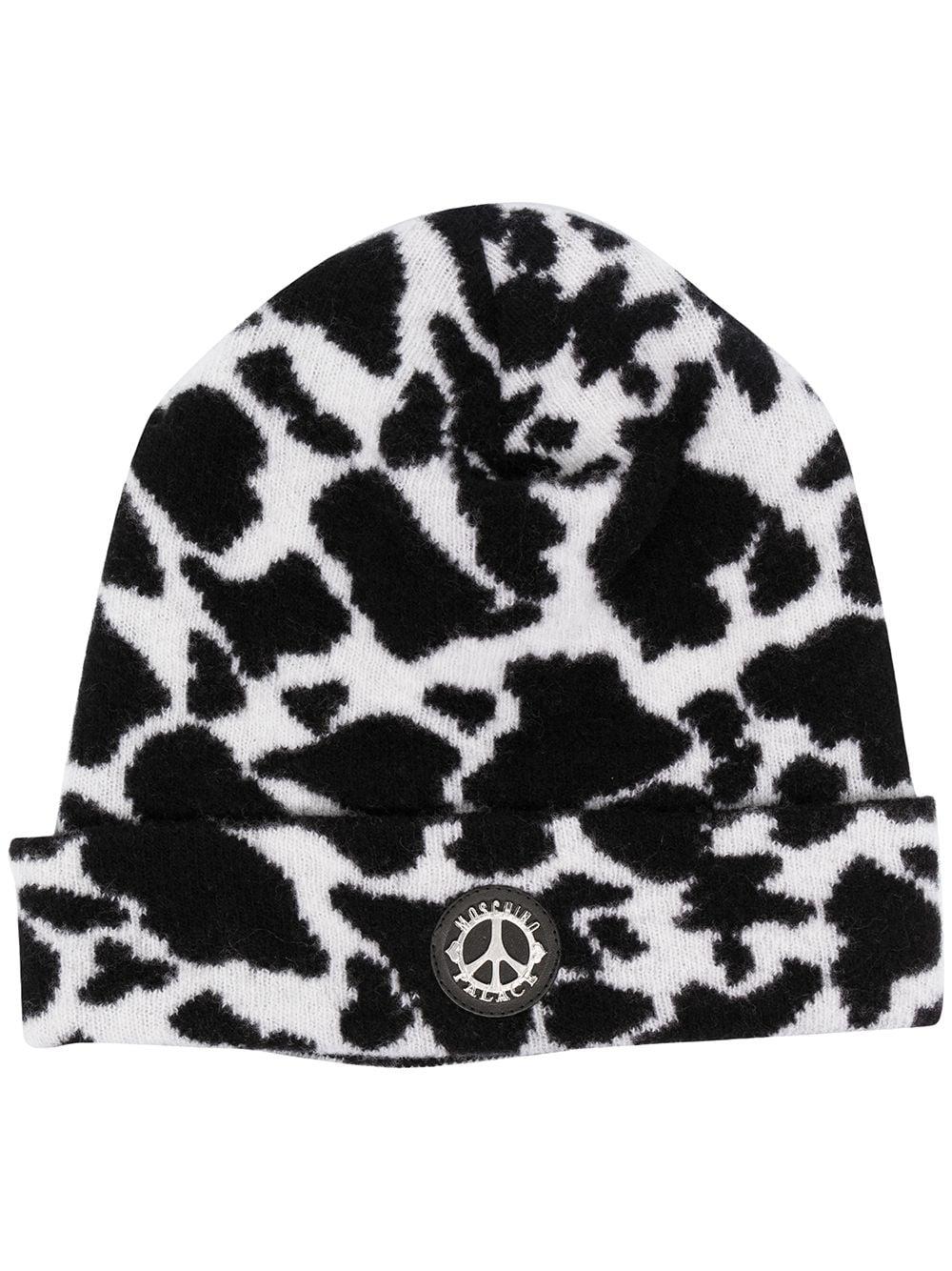 Cow print beanie Clearance