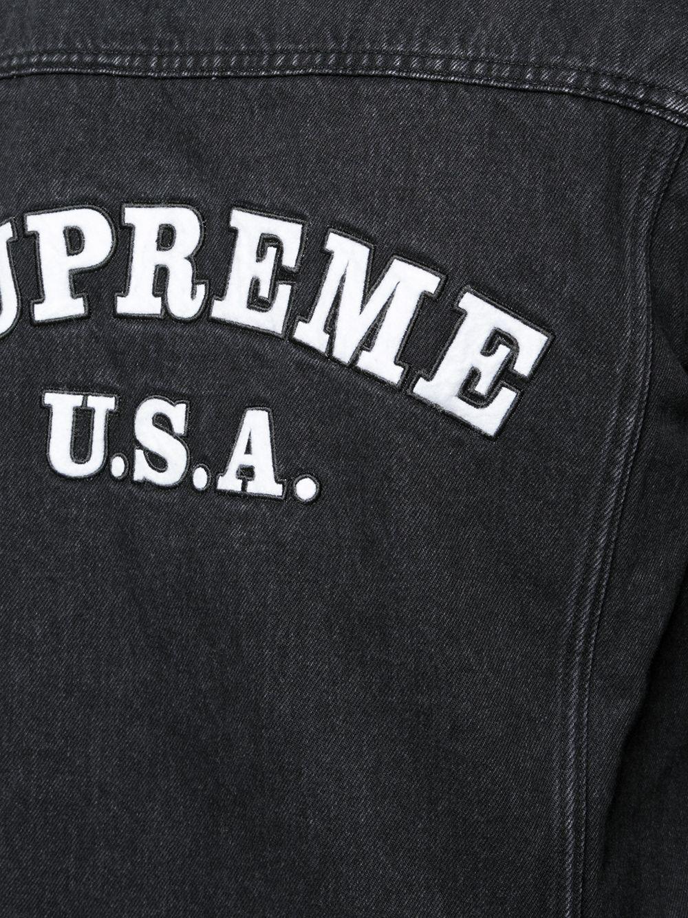 Supreme Men's Black Denim Trucker Jacket
