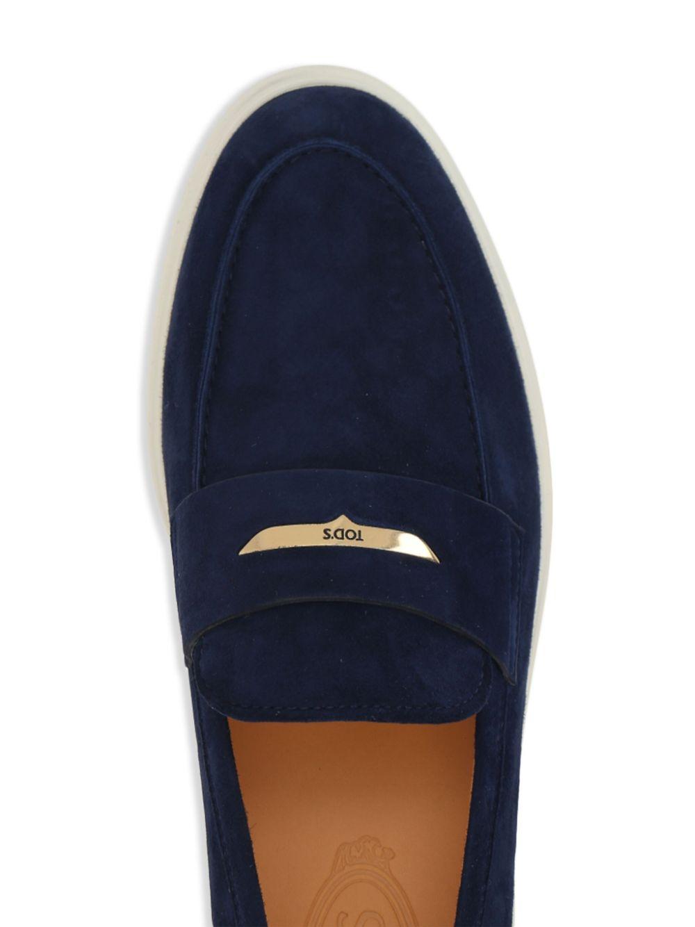 TOD'S 青 スエード ローファー 保存袋付き TOD´S 青 スエード ローファー 保存袋付き