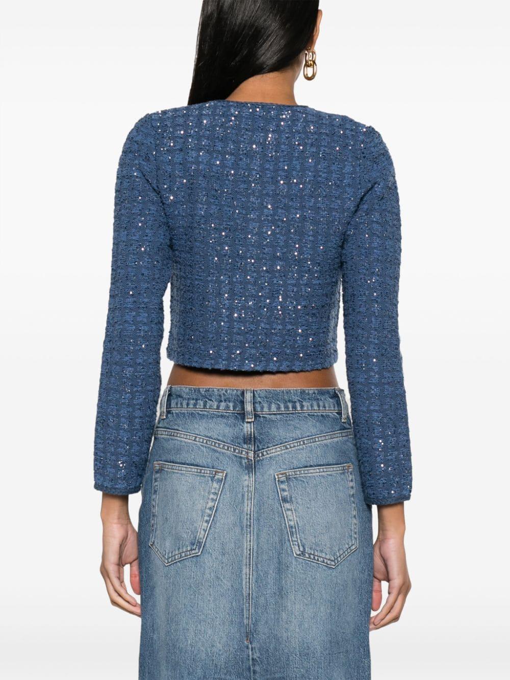 Cropped Jacket Petite Sequin Jacket Sandro Sequin-Embellished