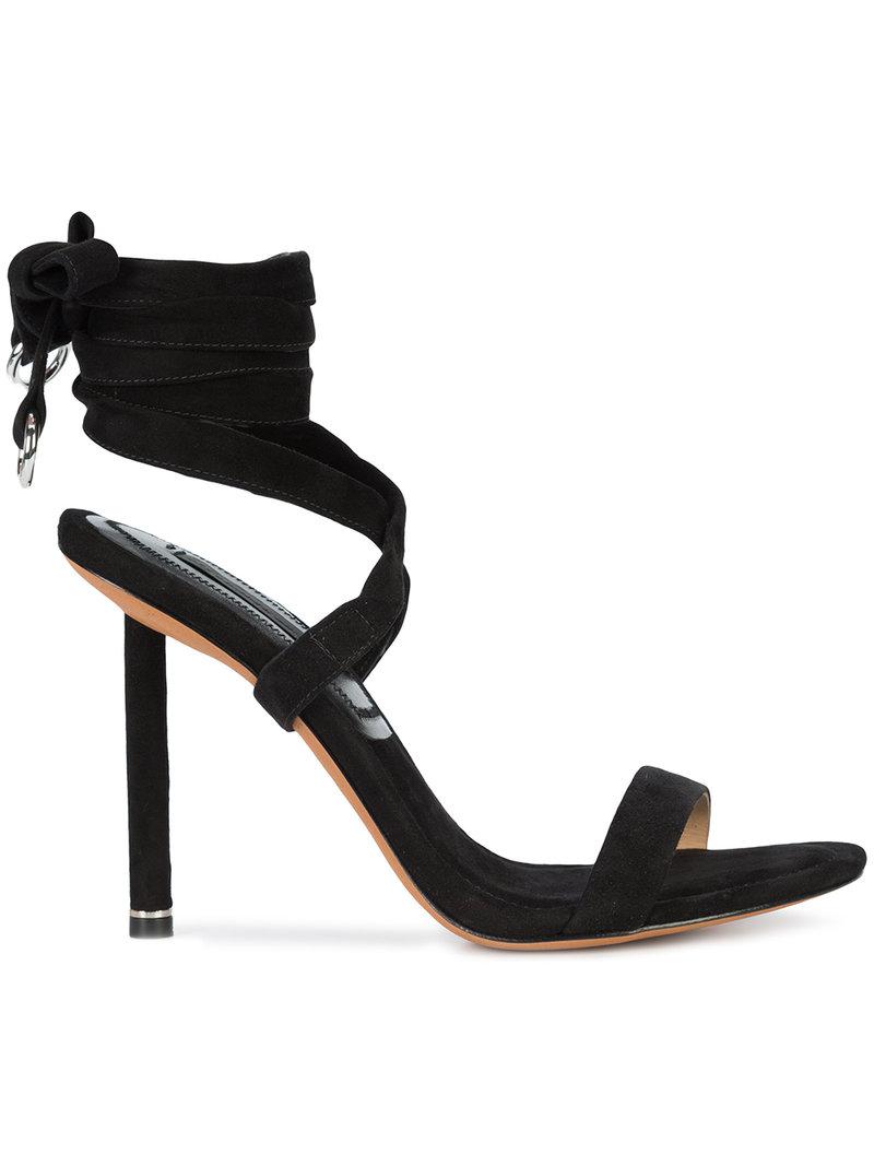 alexander wang black satin ivy heeled sandals