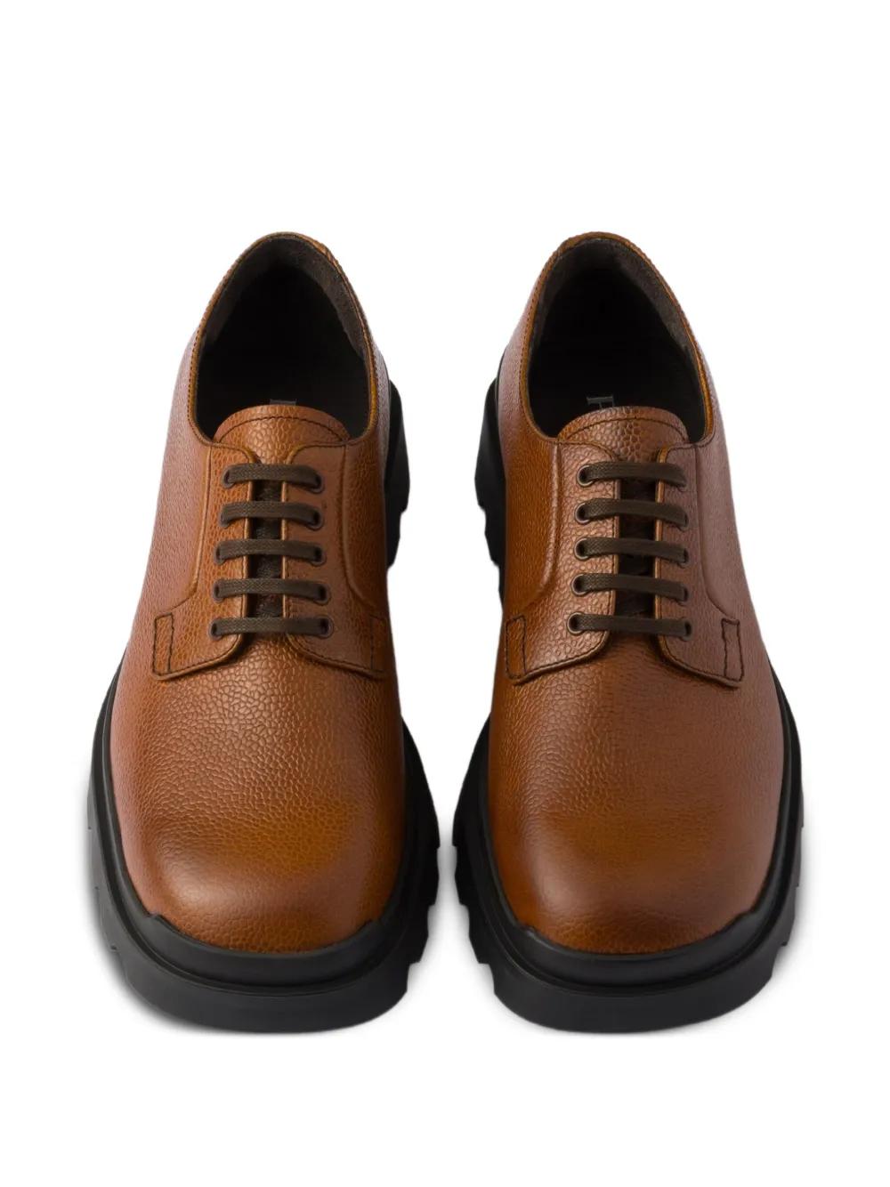 Prada Leather Lace-Up Shoes in Brown for Men | Lyst display picture 1